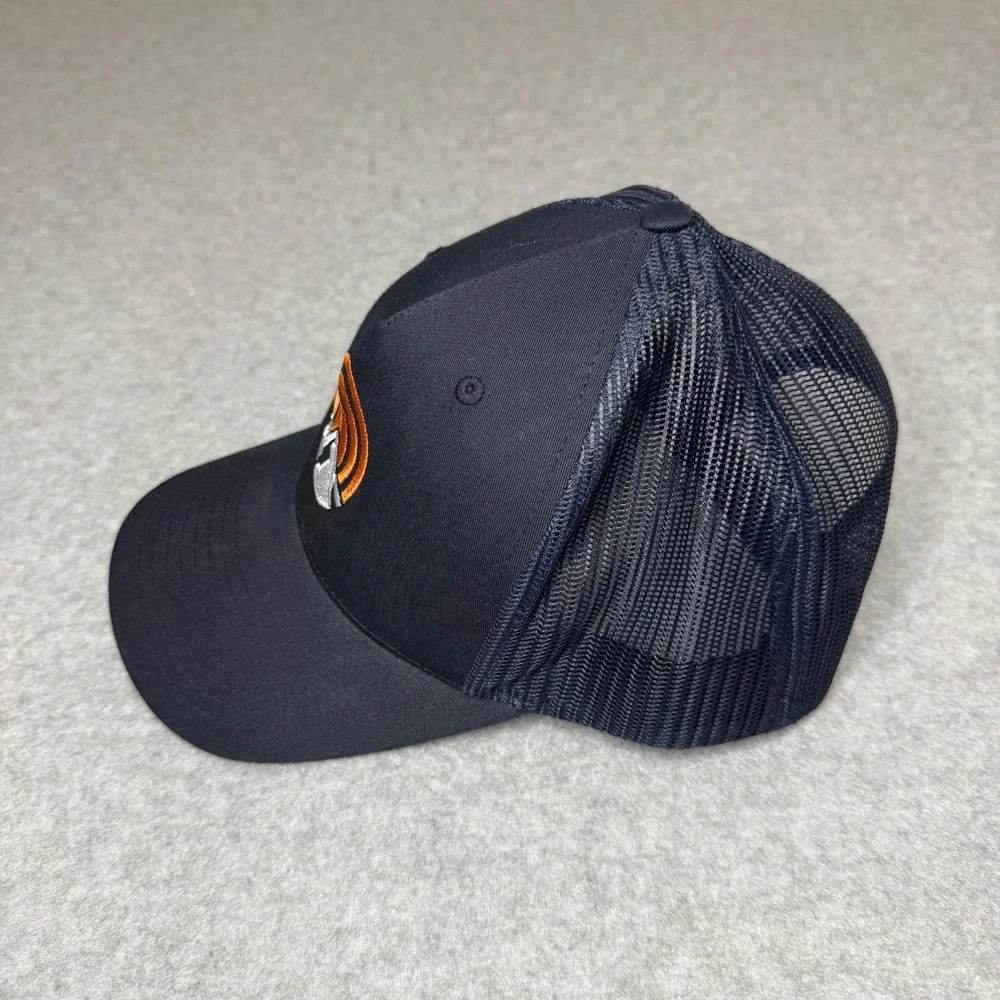 Mountain Sunrise Embroidered Trucker Outdoor Hike Hat Navy Blue Richardson 112